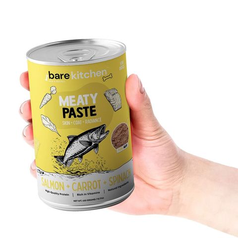 Bare Kitchen Premium Organic Meat Wet Food Paste Vegetable Nutritious Canned Food Salmon Paste 430g
