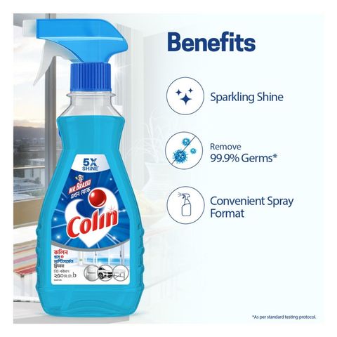 Colin Glass & Surface Cleaner Liquid Spray 250ml