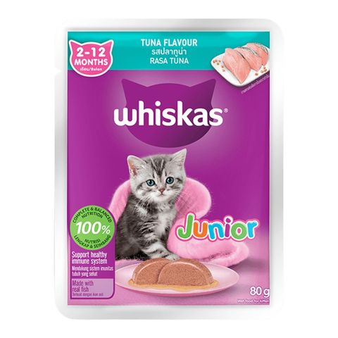 Whiskas Cat Food Junior Tuna 80g