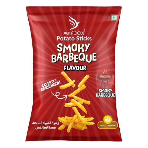 Auk Foods Potato Sticks Smoky Barbeque Flavour 1 Unit