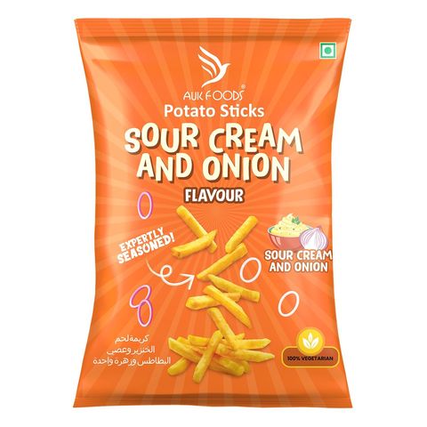 Auk Foods Potato Sticks Sour Cream and Onion Flavour 1 Unit