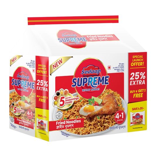 (Buy 4 Get 1 Free) Sedaap Supreme Instant Noodles 90g
