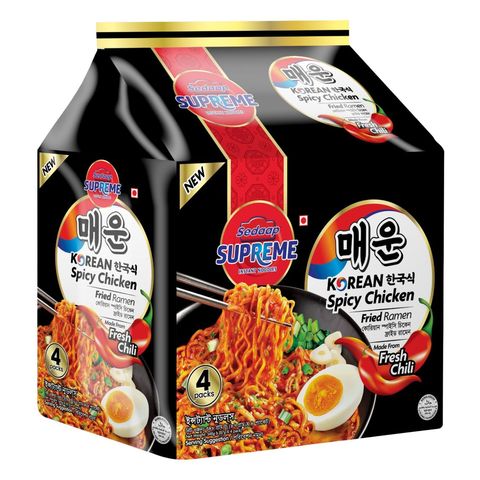 Sedaap Supreme Instant Noodles Korean Spicy Chicken 348g