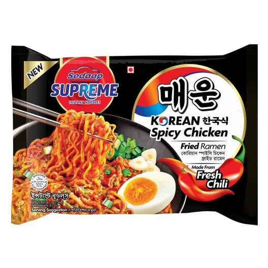Sedaap Supreme Instant Noodles Korean Spicy Chicken 87g