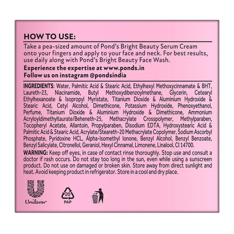 Pond's Bright Beauty Serum Cream Imported 50g