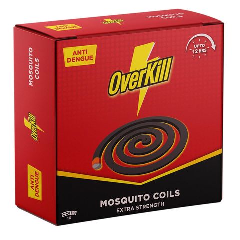 OverKill Mosquito Coils Extra Strength Black 10 Pieces
