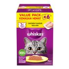 Whiskas Chicken Adult Cat Food Value Pack 6x80g