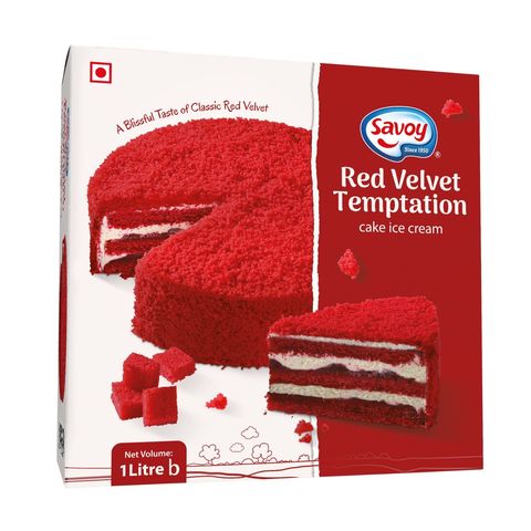 Savoy Red Velvet Temptation Cake Ice Cream 1L
