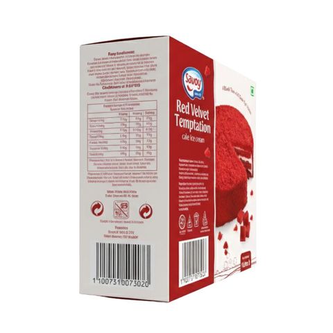 Savoy Red Velvet Temptation Cake Ice Cream 1L
