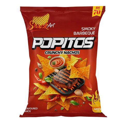 Popitos Crunchy Nachos Smoky Barbeque 58g