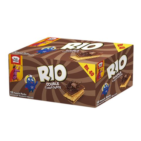 Rio Double Chocolate Sandwich Biscuits (Munch Pack) 12 Pieces