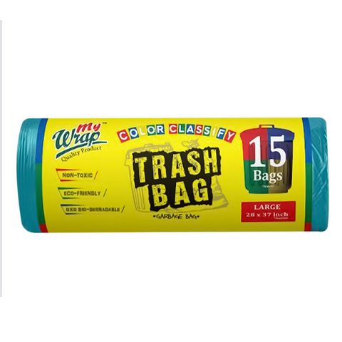 My Wrap Trash Loose Roll Size Large (28 x 37 Inches) Color Classify 15 Bags