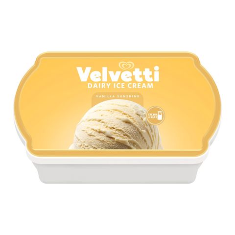 Velvetti Dairy Vanilla Sunshine Ice Cream 1300ml