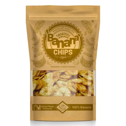 Snakitos Premium Quality Banana Chips Flavoured Achari Masti 1 Unit