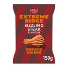 M&S Extreme Ridge Sizzling Steak Flavour Potato Crisps 40g