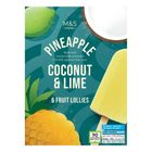 M&S Pineapple, Coconut and Lime Fruit Lollies 480g