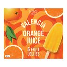 M&S Valencia Orange Juice Fruit Lollies 480g