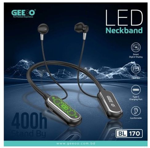 Geeoo Bl-170 Led Neckband Headphone 1 Piece