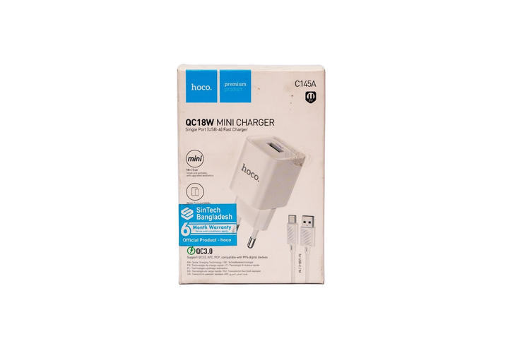 Hoco Qc 18w Mini Type C Charger 1 Piece