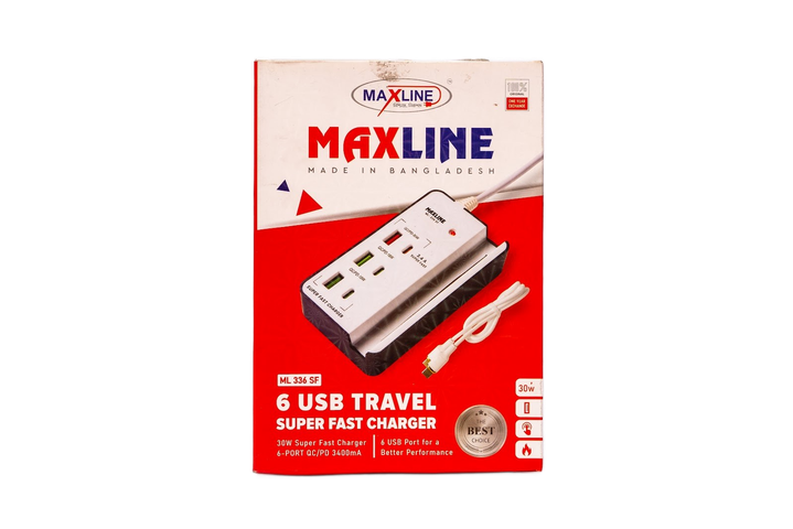 Maxline Ml336sf 6 Usb Travel 30w Super Fast Charger 1 Piece