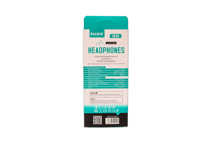 Reeoo Rx60 Wired Headphone 1 Piece