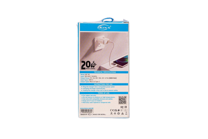 Moxx Mc-20 Type C 20w Charger 1 Piece