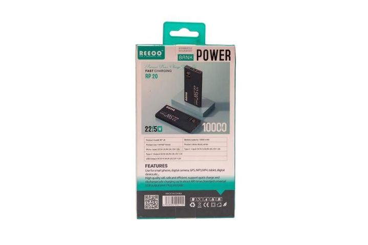 Reeoo Rp20 10000mah 22.5w Power Bank 1 Piece