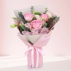 Flower Bouquet Pink Roses 3 Stalks 1 Unit - VBQ2604FP