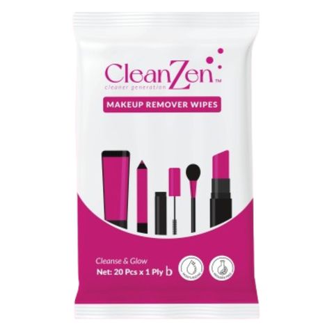 CleanZen Makeup Removing Wipes 20 Pieces x 1 Packet