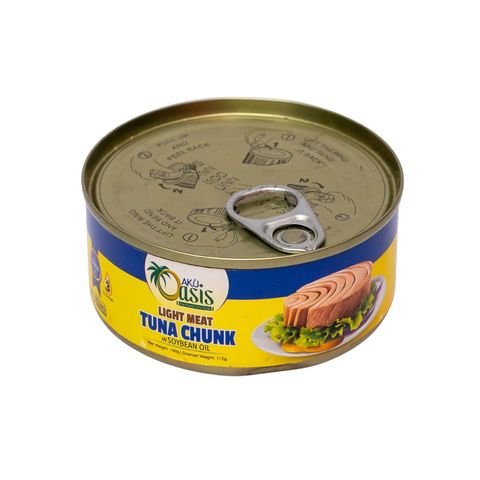 Akij Oasis Light Meat Tuna Chunk In Soyabean Oil 160g