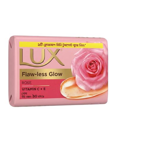 Buy Lux Soap Bar Flawless Glow 90g & Get Free Closeup Toothpaste 7g