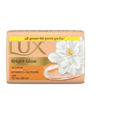 Buy Lux Soap Bar Bright Glow 90g & Get Free Closeup Toothpaste 7g