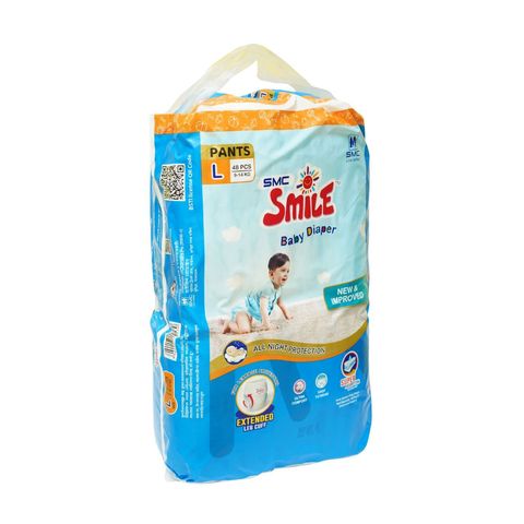 Smile Pants Diaper Jumbo Series L Size  9-14kg 48 pieces