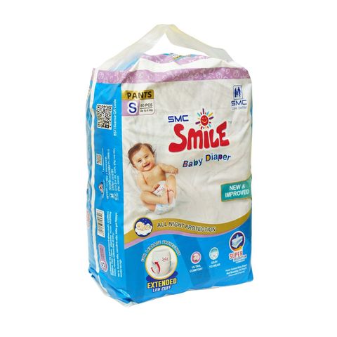 Smile Pants Diaper Jumbo Series S Size Up to 8kg 60 Pieces