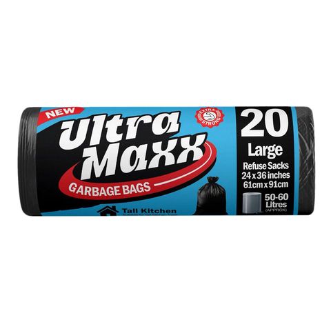 Ultra Maxx Tall Kitchen Garbage Bags (No. 20) Large 1 Unit