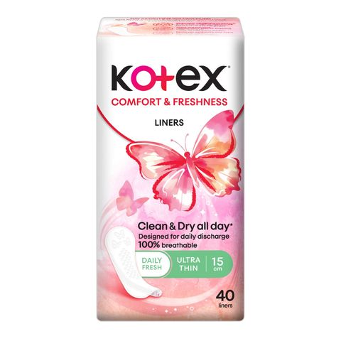 Kotex Comfort & Freshness Ultra Thin Liners (15cm) 40 Pieces