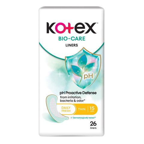 Kotex Bio-care Daily Fresh Thin Liner (15cm) 26s Pieces
