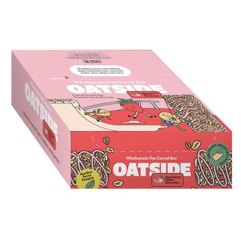 Oatside Cereal Bar Strawberry White Chocolate 12 x 18g