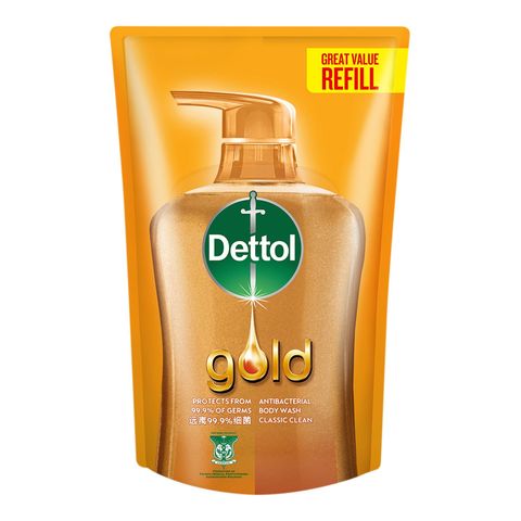 Dettol Shower Gel Antibacterial Body Wash Gold Refill 800ml