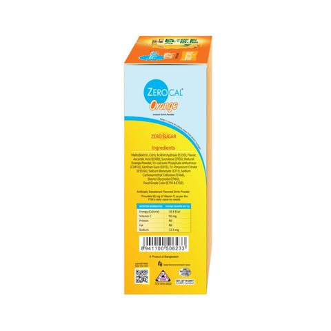 Zerocal Orange Powder Drink 200g