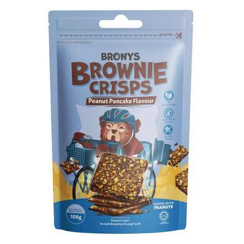 Bronys Brownie Crisps Peanut 108g