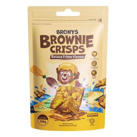 Bronys Brownie Crisps Banana 108g