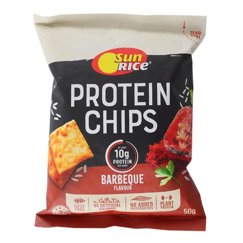 Sunrice Protein Chips Barbeque 50g