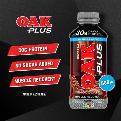 Oak Plus Protein Chocolate Milk (Recyclable) 500ml