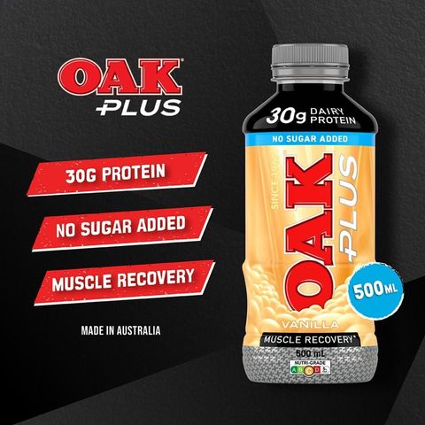 Oak Plus Protein Vanilla Milk (Recyclable) 500ml