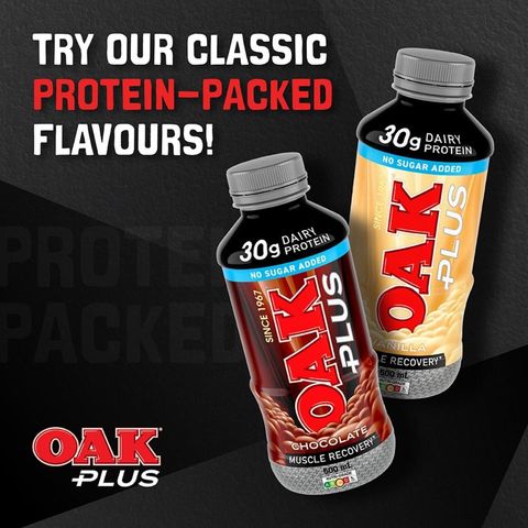 Oak Plus Protein Chocolate Milk (Recyclable) 500ml