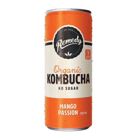 Remedy Organic Kombucha Mango Passion 250ml