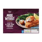 M&S Food Made without Wheat Gluten Free 9 Cod Fish Fingers 345g