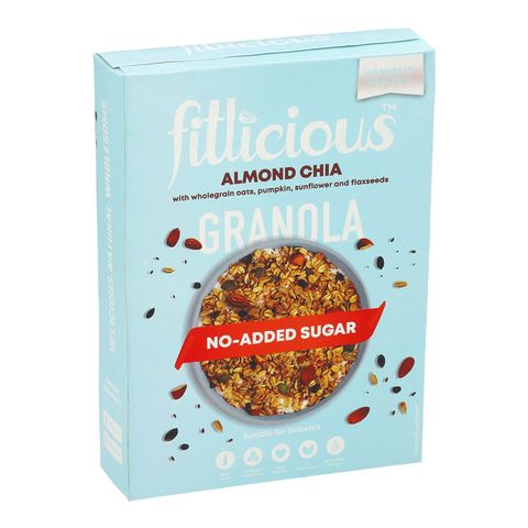 Fitlicious Almond Chia Granola 300g - No Added Sugar