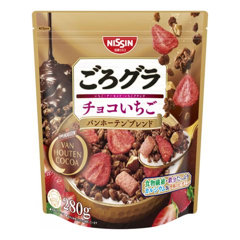 Nissin Granola Chocolate Strawberry Van Houten Blend 280g